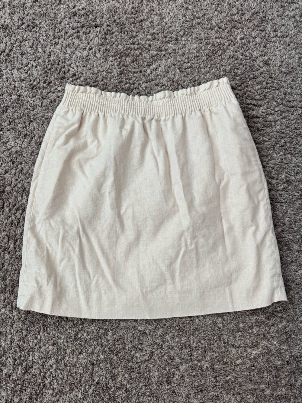 J.Crew Linen-Blend Elastic Waist Mini Skirt